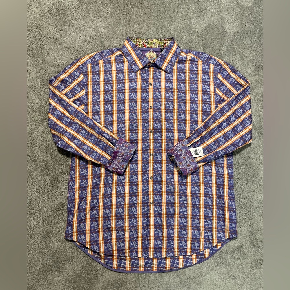 Robert Graham Gobline Button Down Shirt Mens 3XL NWT Limited Edition Long Sleeve